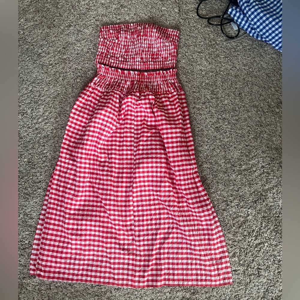 Universal Thread Red and White Striped Top & Skirt set